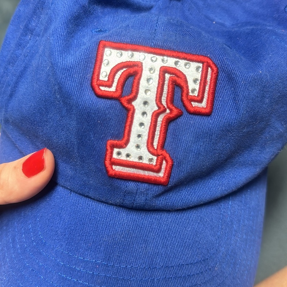 Texas Rangers Baseball Hat Women’s Rhinestone “T” 🧢